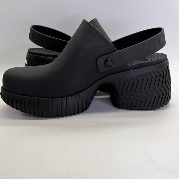 Sorel Ona Streetworks Black Clog Heel Size 11 Slip-On Rubber Comfort Shoe - Picture 6 of 16